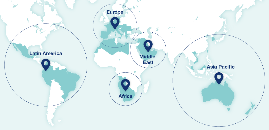 map of Novamil global presence