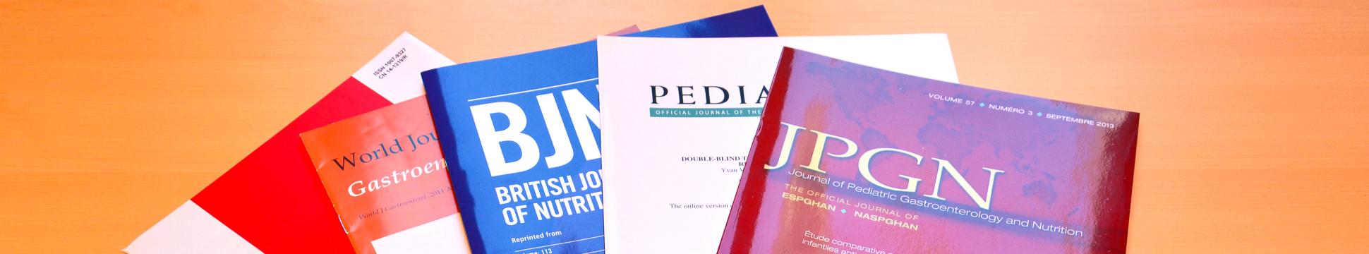 photo of publications of Novalac clinical studies